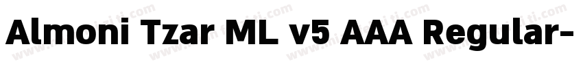 Almoni Tzar ML v5 AAA Regular字体转换